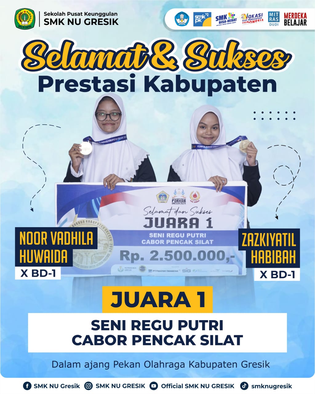 Juara 1 Seni Pencak Silat Beregu